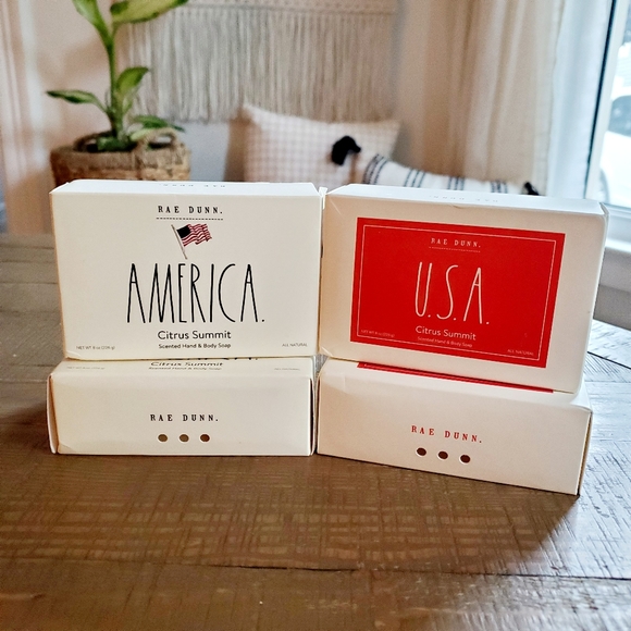 4Pc Rae Dunn Patriotic Hand & Body Bar Set - Picture 2 of 5